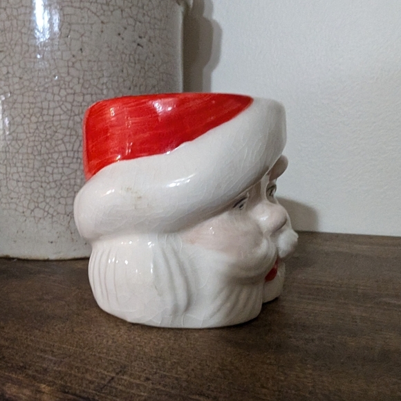 Vintage Santa Mug Antique Christmas Holiday Decor Cottagecore Farmhouse MCM - Picture 6 of 7
